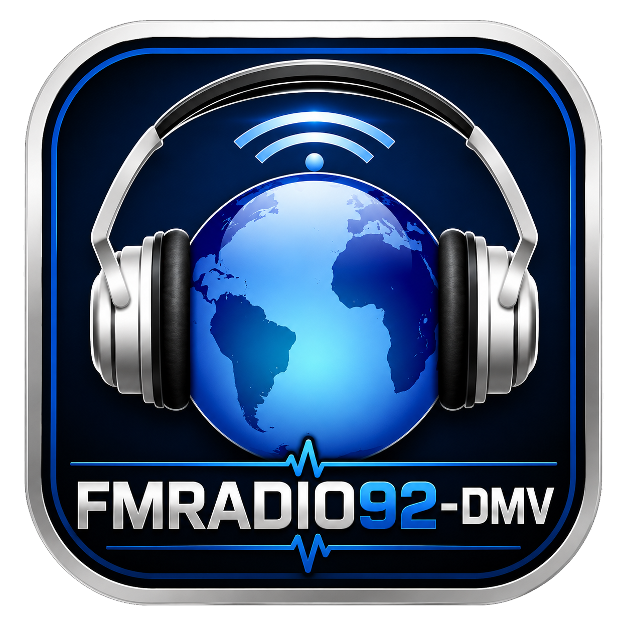 Fmradio92 DMV - English logo